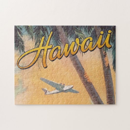 Kunst ter illustratie van  reis in Hawaii Legpuzzel (Horizontaal)