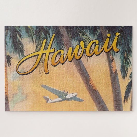 Kunst ter illustratie van  reis in Hawaii Legpuzzel (Horizontaal)
