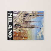 Kunst ter illustratie van reizen in Milano Legpuzzel (Horizontaal)