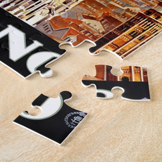 Kunst ter illustratie van  reizen in Milano Legpuzzel (Zijkant)