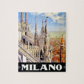 Kunst ter illustratie van  reizen in Milano Legpuzzel (Verticaal)