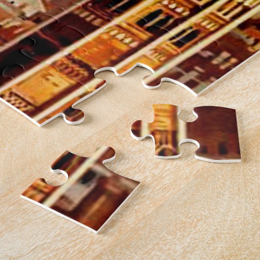 Kunst ter illustratie van reizen in Milano Legpuzzel (Zijkant)