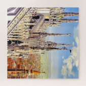 Kunst ter illustratie van reizen in Milano Legpuzzel (Horizontaal)
