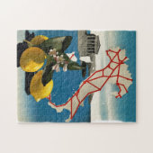 Kunst ter illustratie van reizen  Italië Legpuzzel (Horizontaal)