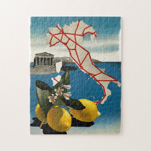Kunst ter illustratie van reizen  Italië Legpuzzel (Verticaal)