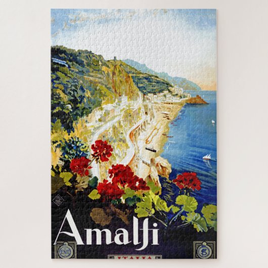 Kunst ter illustratie van reizen  Italië Legpuzzel (Verticaal)