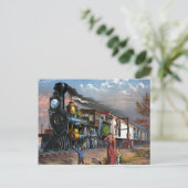 Kunst ter illustratie van reizen per post briefkaart (Staand voorkant)
