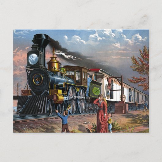 Kunst ter illustratie van reizen per post briefkaart (Voorkant)