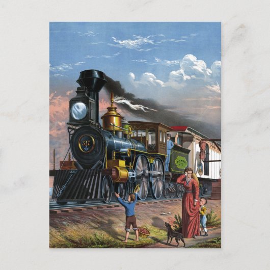 Kunst ter illustratie van reizen per post briefkaart (Voorkant)