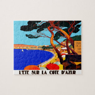 Kunst ter illustratie van reizen van de Franse Co Legpuzzel