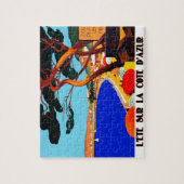 Kunst ter illustratie van reizen van de Franse Co Legpuzzel (Verticaal)