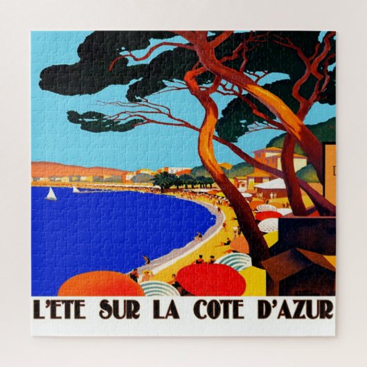 Kunst ter illustratie van reizen van de Franse Co Legpuzzel (Verticaal)