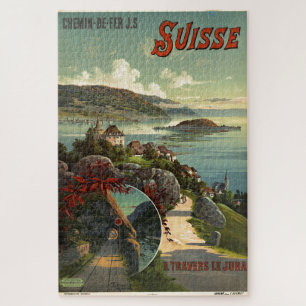 Kunst ter illustratie van reizen  Zwitserland Legpuzzel