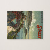 Kunst ter illustratie van reizen  Zwitserland Legpuzzel (Horizontaal)