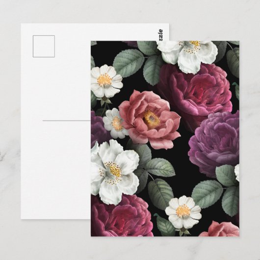 Kunst ter illustratie van Rozen Briefkaart (Voorkant / Achterkant)