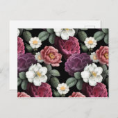 Kunst ter illustratie van  Rozen Briefkaart (Voorkant / Achterkant)