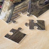Kunst ter illustratie van  stuurstoomtreinen legpuzzel (Zijkant)