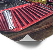 Kunst ter illustratie van  stuurstoomtreinen poster (Hoek)