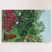 Kunst ter illustratie van tropische bosapen legpuzzel (Horizontaal)