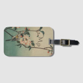 Kunst ter illustratie van  vogel en bloesem bagagelabel (Voorkant (horizontaal))