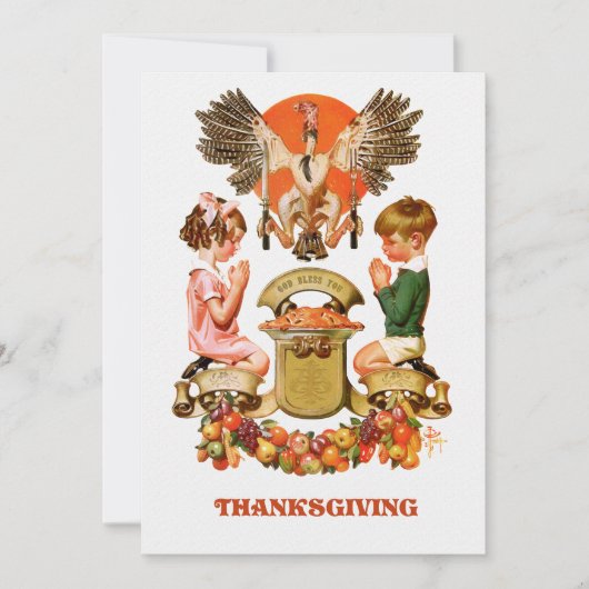  kunst Thanksgiving Binnenuitnodiging Kaart (Voorkant)
