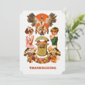  kunst Thanksgiving Binnenuitnodiging Kaart (Staand voorkant)