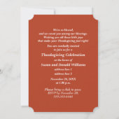  kunst Thanksgiving Binnenuitnodiging Kaart (Achterkant)