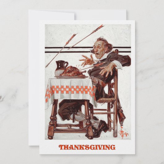  kunst Thanksgiving Binnenuitnodiging Kaart (Voorkant)
