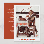kunst Thanksgiving Binnenuitnodiging Kaart (Voorkant / Achterkant)