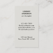 Kunst Therapeut Rainbow Colored Tree Visitekaartje (Achterkant)