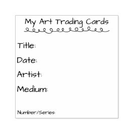 Kunst Trading Card Informatie Stempel