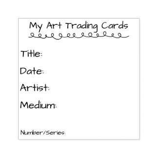 Kunst Trading Card Informatie Stempel