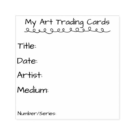Kunst Trading Card Informatie Stempel (Afrduk)