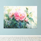 *~* Kunst TV2 Delicate PEONY Uitgerekte Canvas Pri (Insitu (Houten vloer))