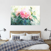 *~* Kunst TV2 Delicate PEONY Uitgerekte Canvas Pri Afdruk (Insitu (Slaapkamer))