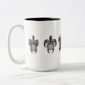 kunst tweekleurige koffiemok (Links)