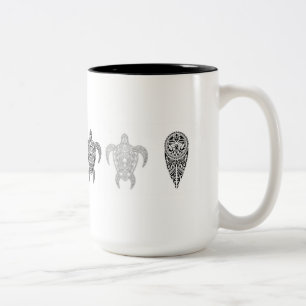 kunst tweekleurige koffiemok