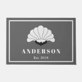 kunst uit de jaren 20: decowitte bloem deurmat (Voorkant)