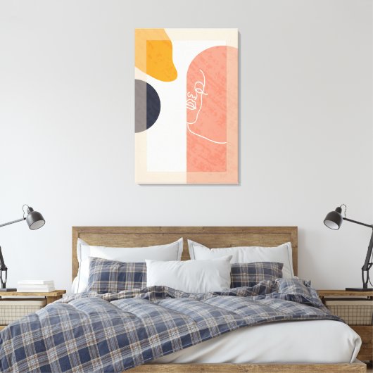 Kunst uit de middelste eeuw, grote, gereed canvas afdruk (Insitu (Slaapkamer))