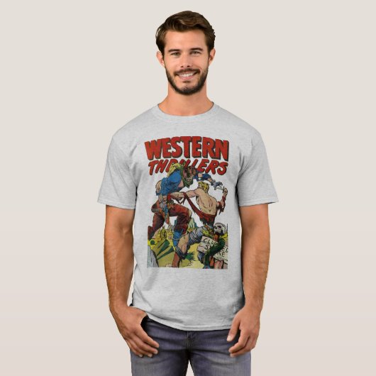 Kunst uit komische boeken Hoesje: Westerne triller T-shirt (Voorkant volledig)