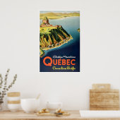Kunst uit Quebec Canada Reisposter Chateau Fronten Poster (Keuken)