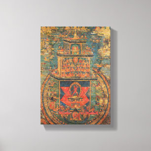 KUNST UIT TIBET [ VAJRAYOGINI MANDALA ] CANVAS AFDRUK