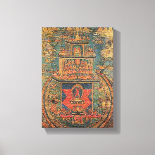 KUNST UIT TIBET [ VAJRAYOGINI MANDALA ] CANVAS AFDRUK (Voorkant)