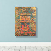 KUNST UIT TIBET [ VAJRAYOGINI MANDALA ] CANVAS AFDRUK (Insitu (Houten vloer))