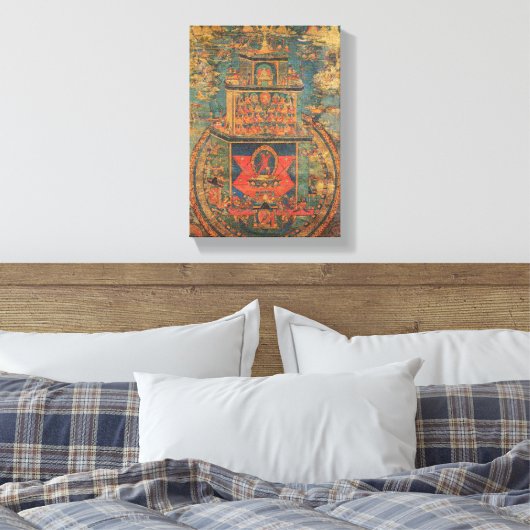 KUNST UIT TIBET [ VAJRAYOGINI MANDALA ] CANVAS AFDRUK (Insitu (Slaapkamer))