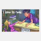 Kunst uitchecken, ik lees graag stickers (Voorkant)