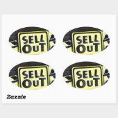 Kunst uitverkopen Afdrukken Ovale Sticker (Vel)