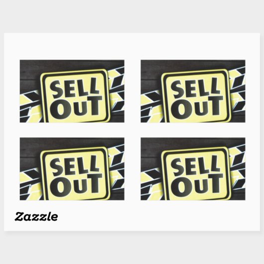 Kunst uitverkopen Afdrukken Rechthoekige Sticker (Vel)