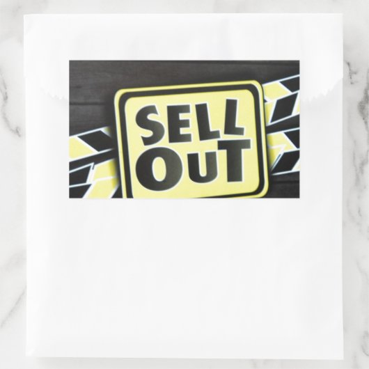 Kunst uitverkopen Afdrukken Rechthoekige Sticker (Tas)