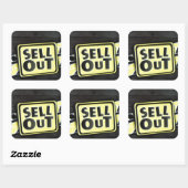 Kunst uitverkopen Afdrukken Vierkante Sticker (Vel)